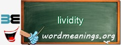 WordMeaning blackboard for lividity